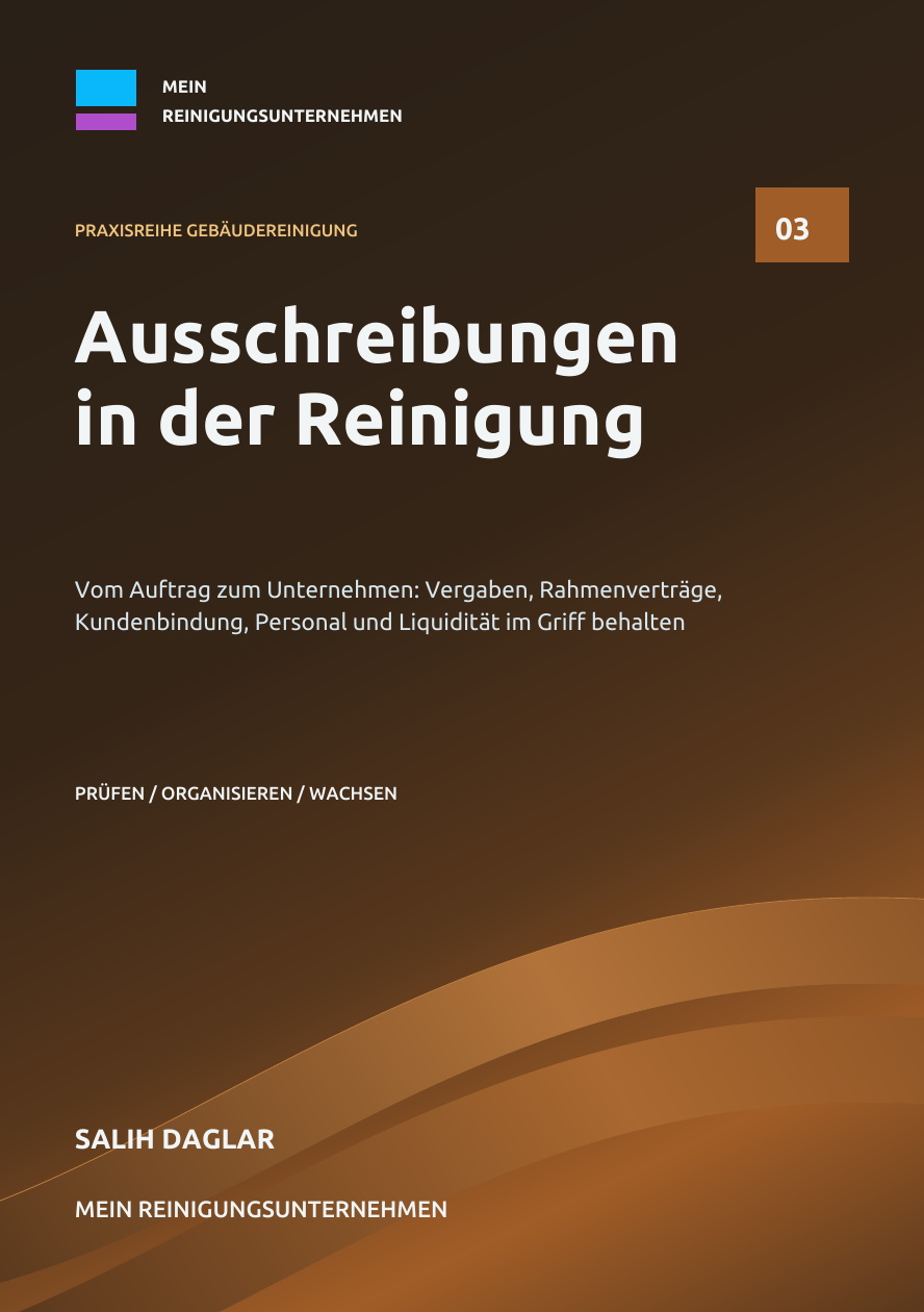 Buchcover: Ausschreibungen in der Reinigung